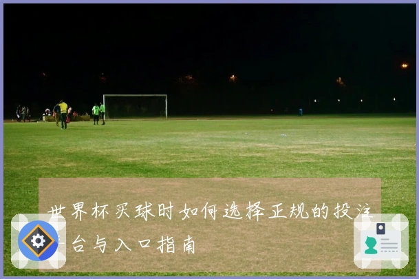 世界杯买球时如何选择正规的投注平台与入口指南